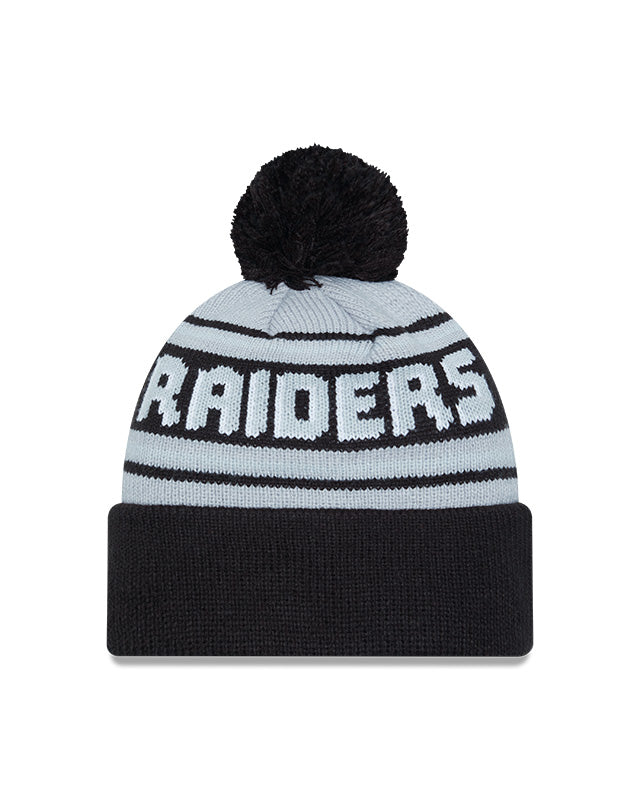 New Era Las Vegas Raiders Cuffed Knit Hat with Pom