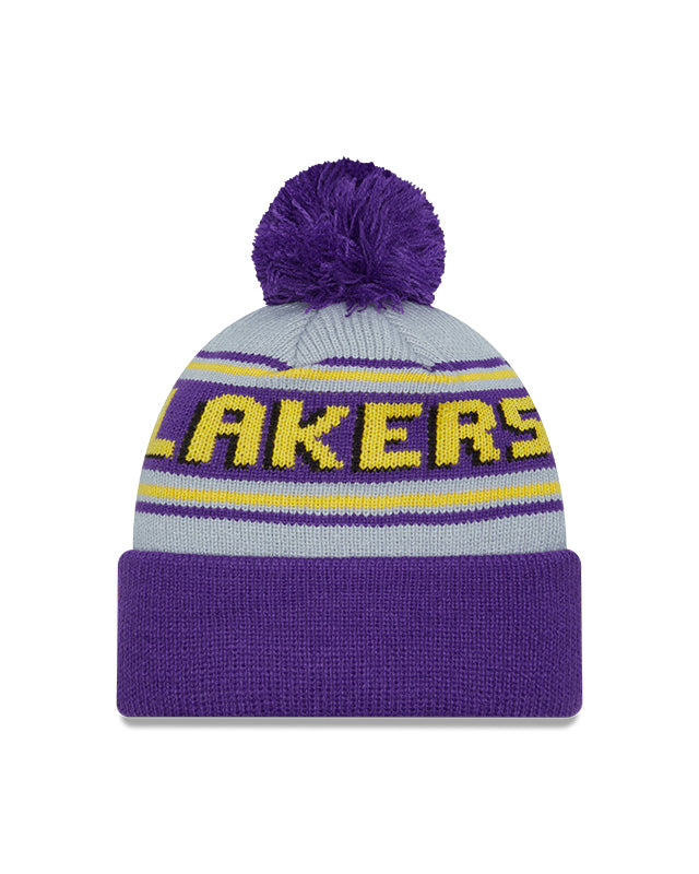 New Era Los Angeles Lakers Cuffed Knit Hat with Pom