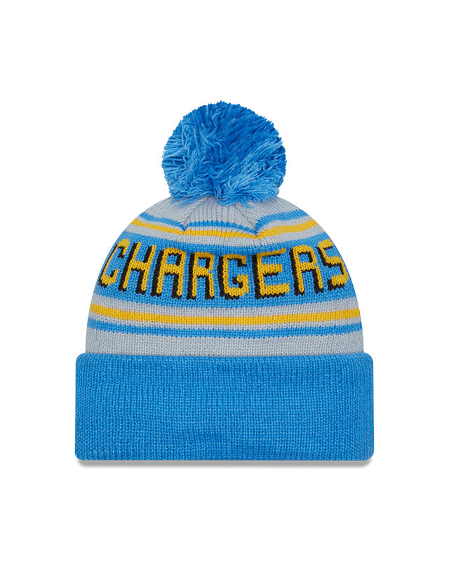 New Era Los Angeles Chargers Cuffed Knit Hat with Pom