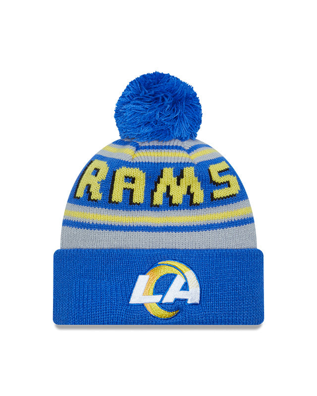 New Era Los Angeles Rams Cuffed Knit Hat with Pom