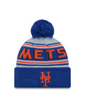 New Era New York Mets Cuffed Knit Hat with Pom