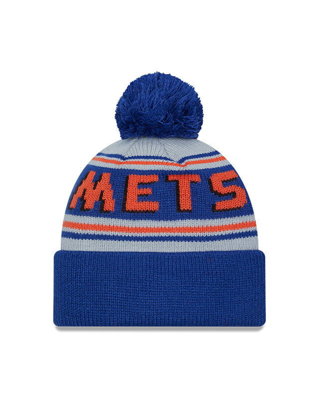 New Era New York Mets Cuffed Knit Hat with Pom