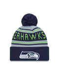 New Era Seattle Seahawks Cuffed Knit Hat with Pom