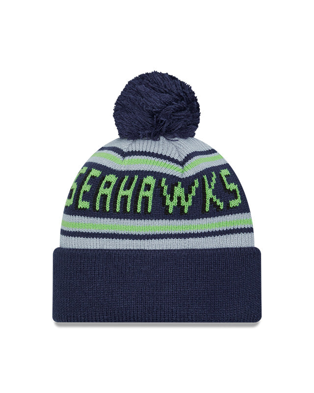 New Era Seattle Seahawks Cuffed Knit Hat with Pom