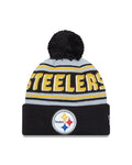 New Era Pittsburgh Steelers Cuffed Knit Hat with Pom