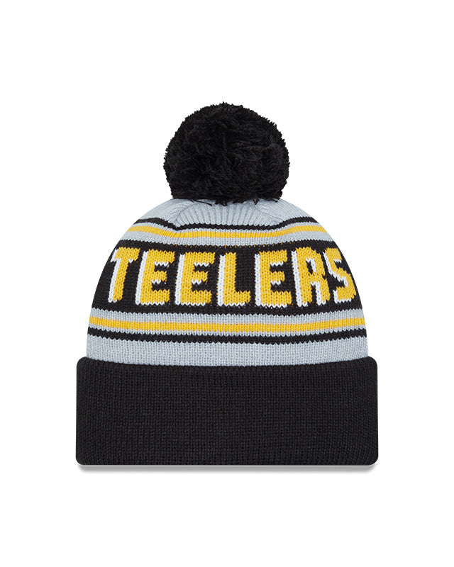 New Era Pittsburgh Steelers Cuffed Knit Hat with Pom