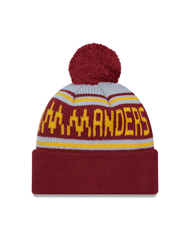 New Era Washington Commanders Cuffed Knit Hat with Pom