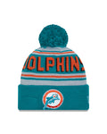 New Era Miami Dolphins Cuffed Knit Hat with Pom