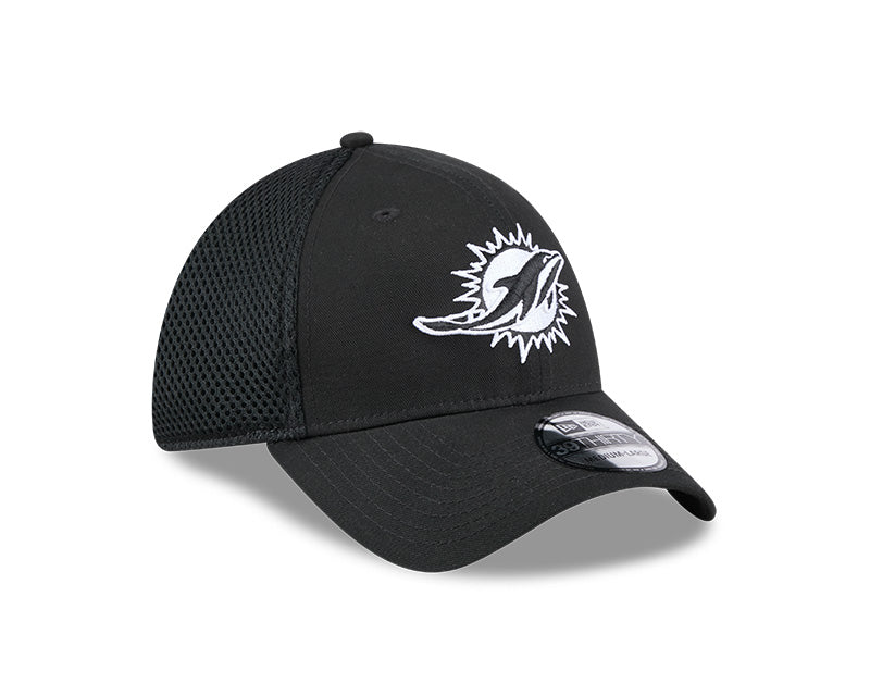 New Era Miami Dolphins Black Main Neo 39THIRTY Flex Hat