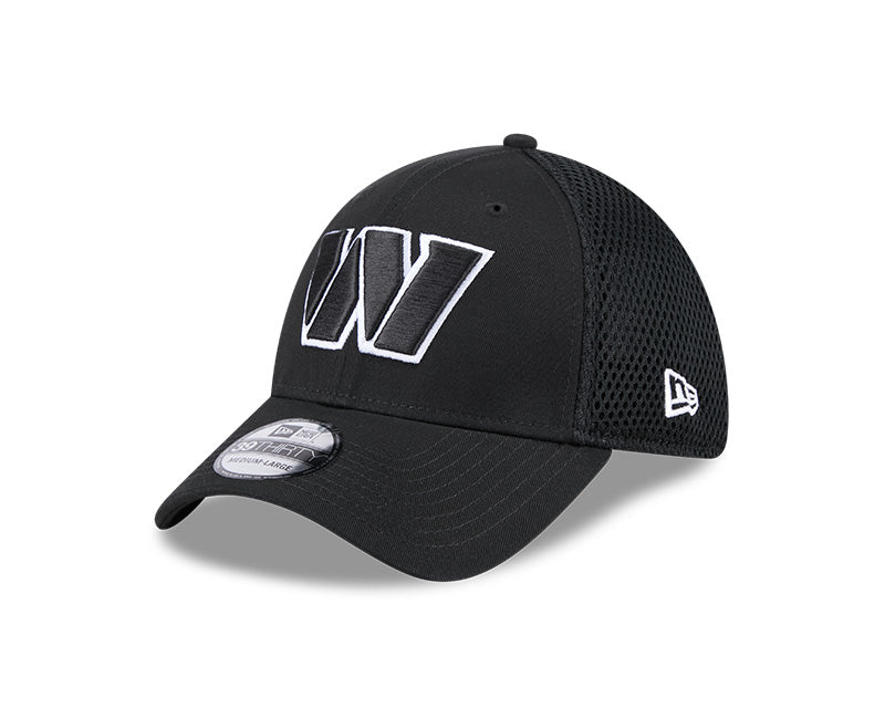 New Era Washington Commanders Black Main Neo 39THIRTY Flex Hat