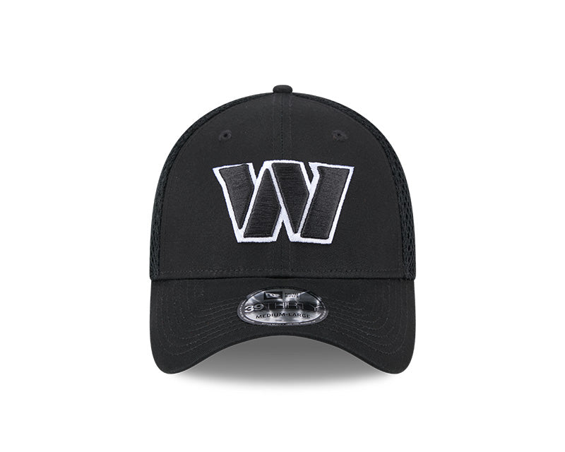 New Era Washington Commanders Black Main Neo 39THIRTY Flex Hat