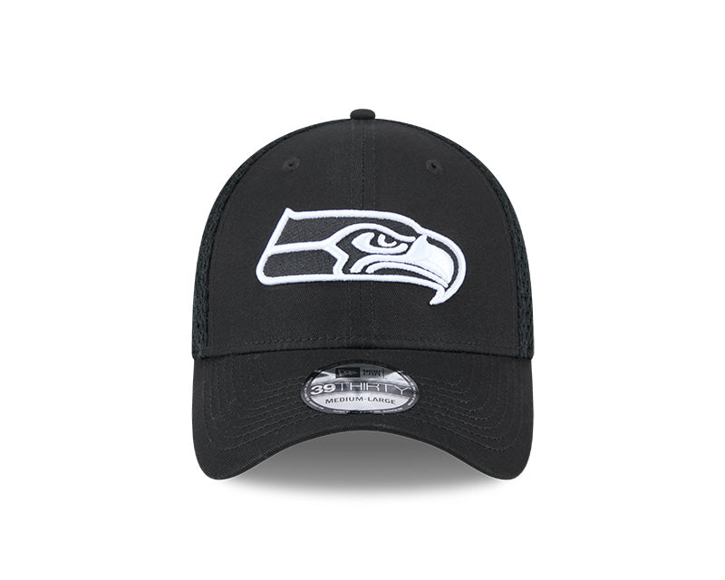 New Era Seattle Seahawks Black Main Neo 39THIRTY Flex Hat