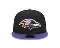 New Era Baltimore Ravens Evergreen 9FIFTY snapback hat, front view