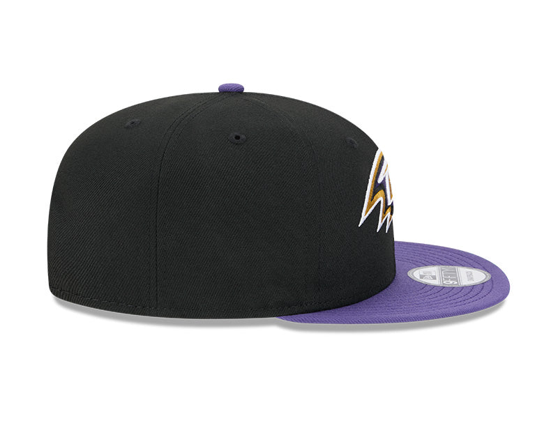 New Era Baltimore Ravens Evergreen 9FIFTY snapback hat, right side view