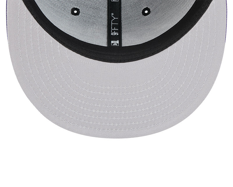 New Era Baltimore Ravens Evergreen 9FIFTY snapback hat, under-visor view