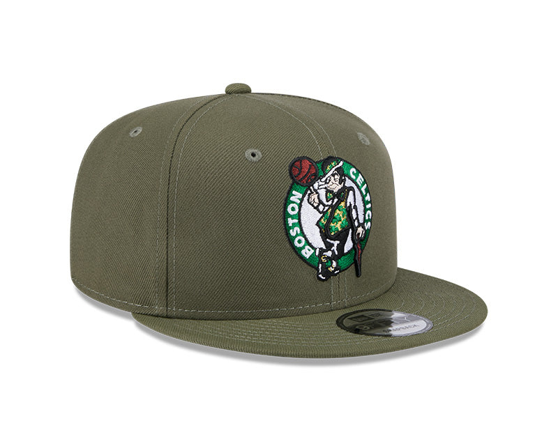 New Era Boston Celtics Olive 9FIFTY Snapback Hat
