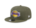 New Era Los Angeles Lakers Olive 9FIFTY Snapback Hat