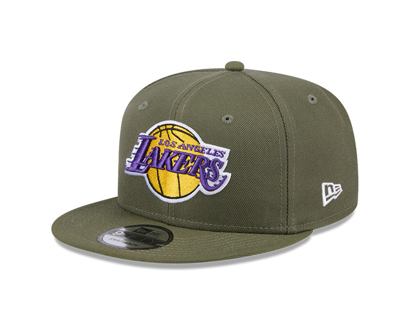 New Era Los Angeles Lakers Olive 9FIFTY Snapback Hat