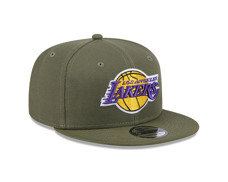 New Era Los Angeles Lakers Olive 9FIFTY Snapback Hat