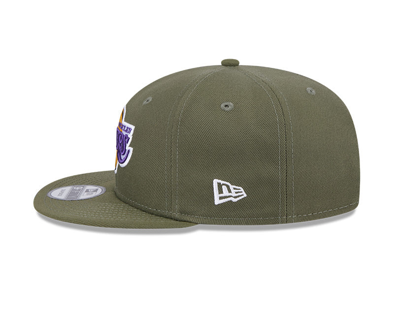 New Era Los Angeles Lakers Olive 9FIFTY Snapback Hat
