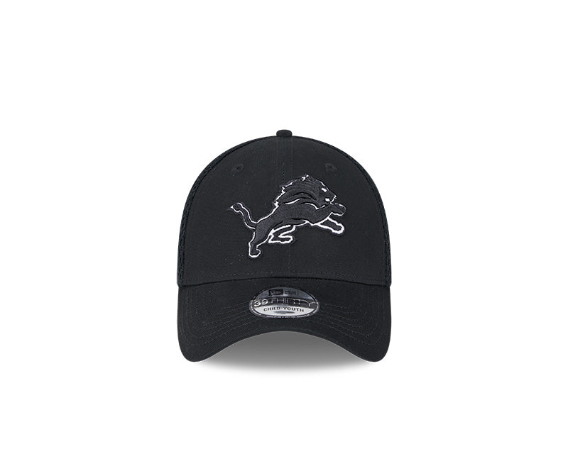 New Era Youth Detroit Lions Black Main Neo 39THIRTY Flex Hat