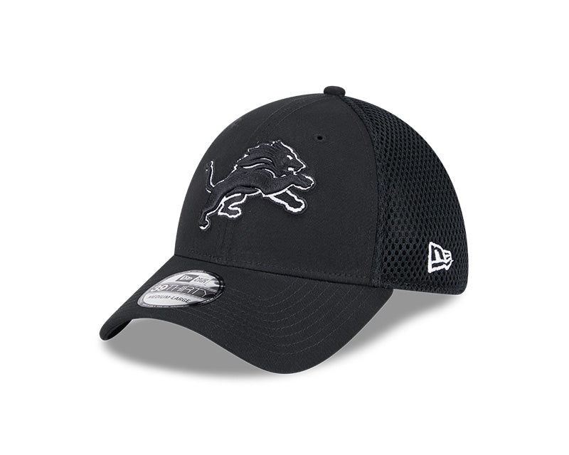 New Era Detroit Lions Black Main Neo 39THIRTY Flex Hat
