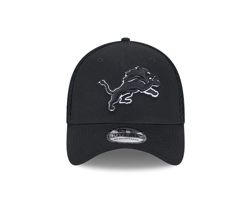 New Era Detroit Lions Black Main Neo 39THIRTY Flex Hat