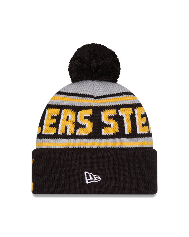 New Era Pittsburgh Steelers Cuffed Knit Hat with Pom