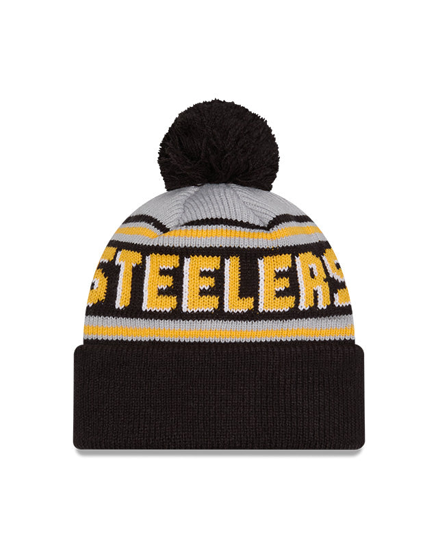 New Era Pittsburgh Steelers Cuffed Knit Hat with Pom