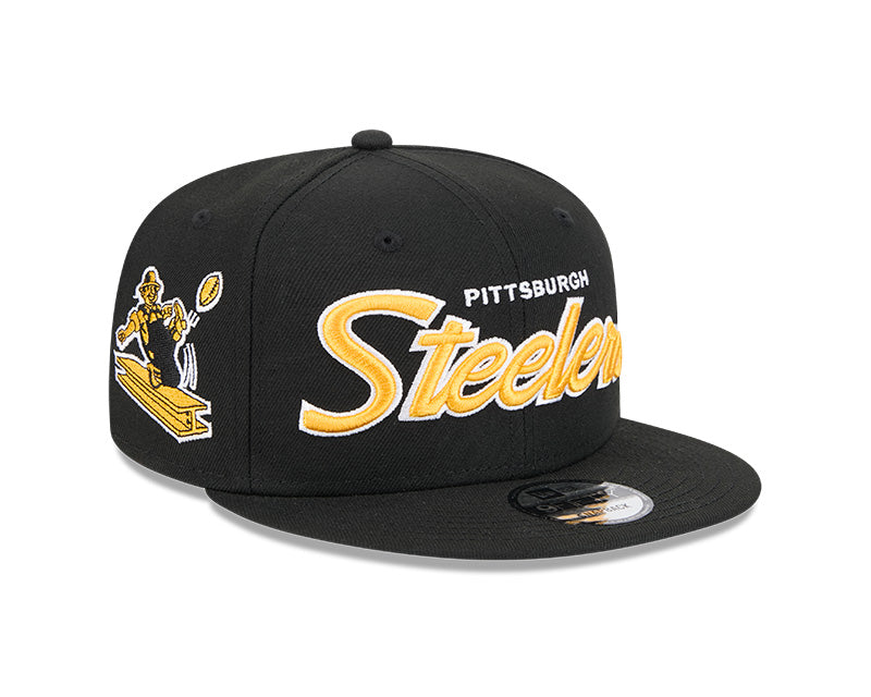 New Era Pittsburgh Steelers Main Script 9FIFTY Snapback Hat