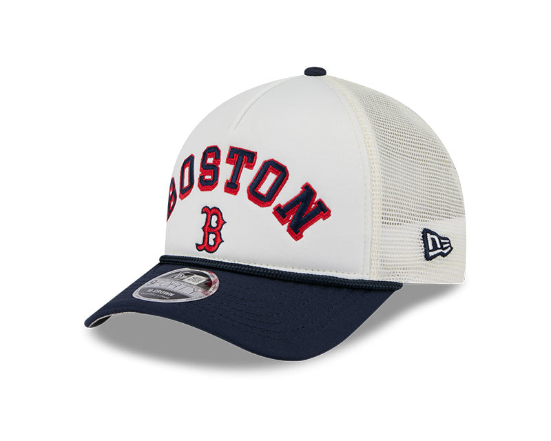 Boston Red Sox Chrome Arch 9FORTY M-Crown A-Frame Trucker Hat