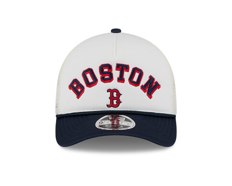 Boston Red Sox Chrome Arch 9FORTY M-Crown A-Frame Trucker Hat
