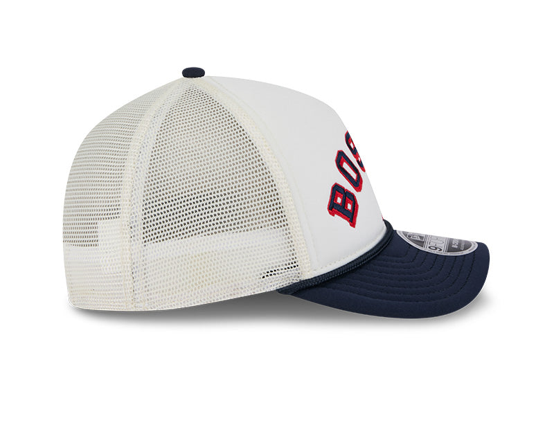 Boston Red Sox Chrome Arch 9FORTY M-Crown A-Frame Trucker Hat