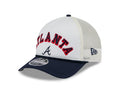 Atlanta Braves Chrome Arch 9FORTY M-Crown A-Frame Trucker Hat