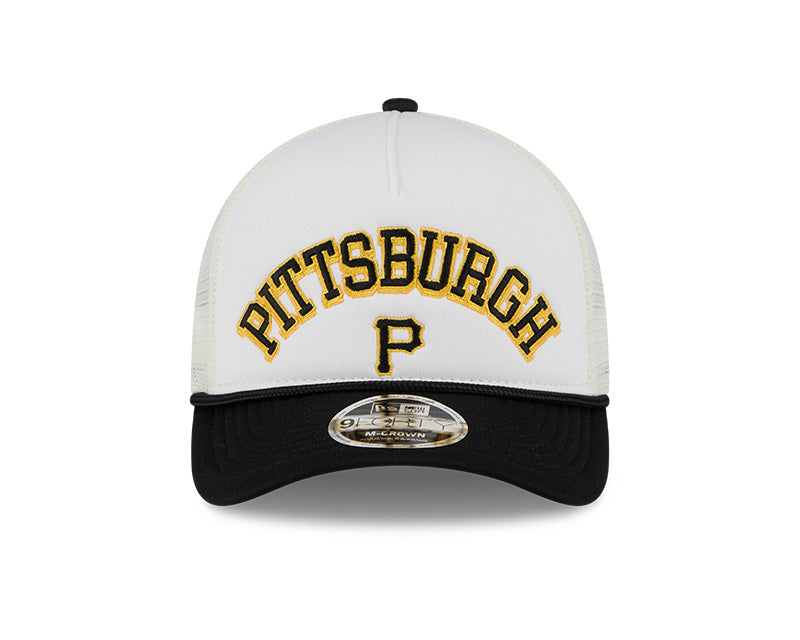 Pittsburgh Pirates Chrome Arch 9FORTY M-Crown A-Frame Trucker Hat