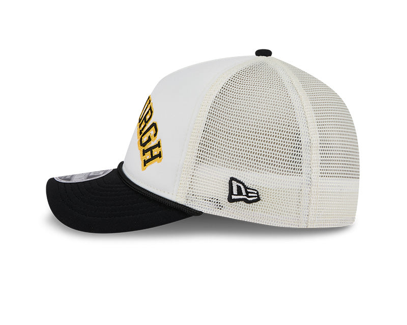 Pittsburgh Pirates Chrome Arch 9FORTY M-Crown A-Frame Trucker Hat