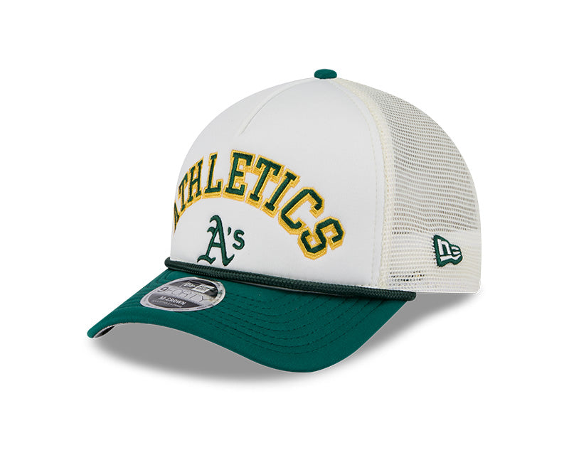Oakland Athletics Chrome Arch 9FORTY M-Crown A-Frame Trucker Hat