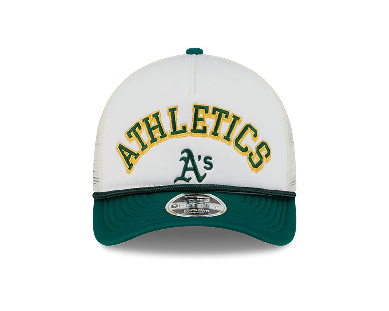 Oakland Athletics Chrome Arch 9FORTY M-Crown A-Frame Trucker Hat