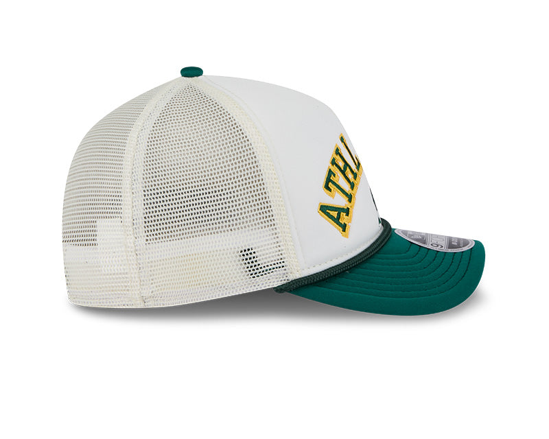 Oakland Athletics Chrome Arch 9FORTY M-Crown A-Frame Trucker Hat