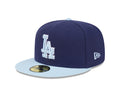 Los Angeles Dodgers Navy/Light Blue Color Pack 2-Tone 59FIFTY Fitted Hat