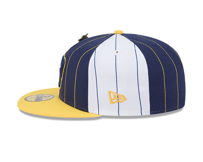 Milwaukee Brewers Pinstripe 59FIFTY Fitted Hat