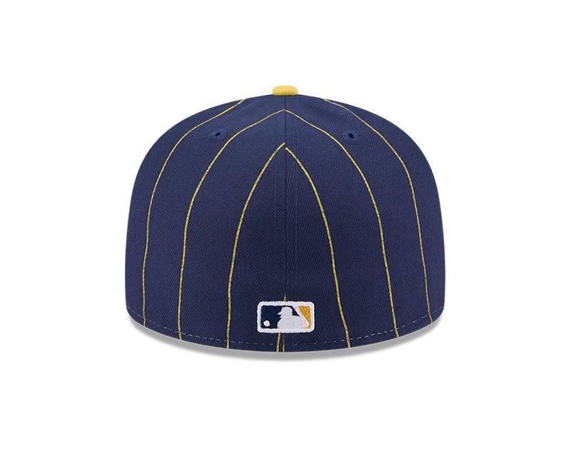 Milwaukee Brewers Pinstripe 59FIFTY Fitted Hat
