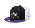 Colorado Rockies Pinstripe 59FIFTY Fitted Hat