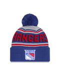 New Era New York Rangers Cuffed Knit Hat with Pom