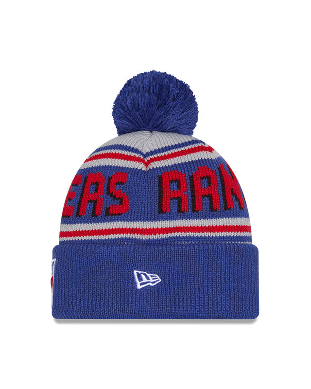New Era New York Rangers Cuffed Knit Hat with Pom