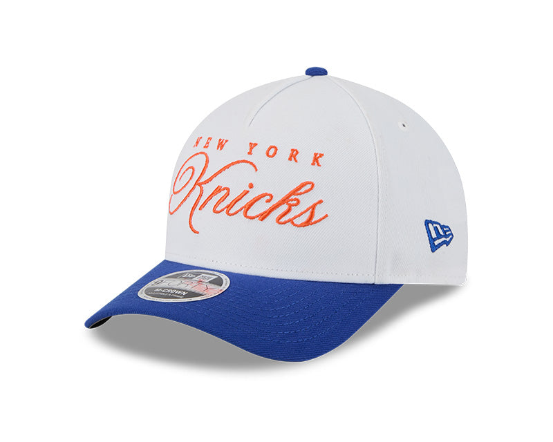 Knicks New Era Script Snapback New York Knicks Mitchell Ness