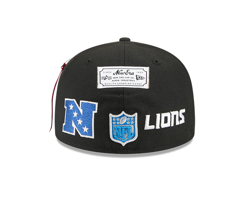 New Era Detroit Lions Alpha Industries Black 59FIFTY Fitted Hat