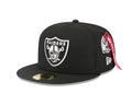 New Era Las Vegas Raiders Alpha Industries Black 59FIFTY Fitted Hat