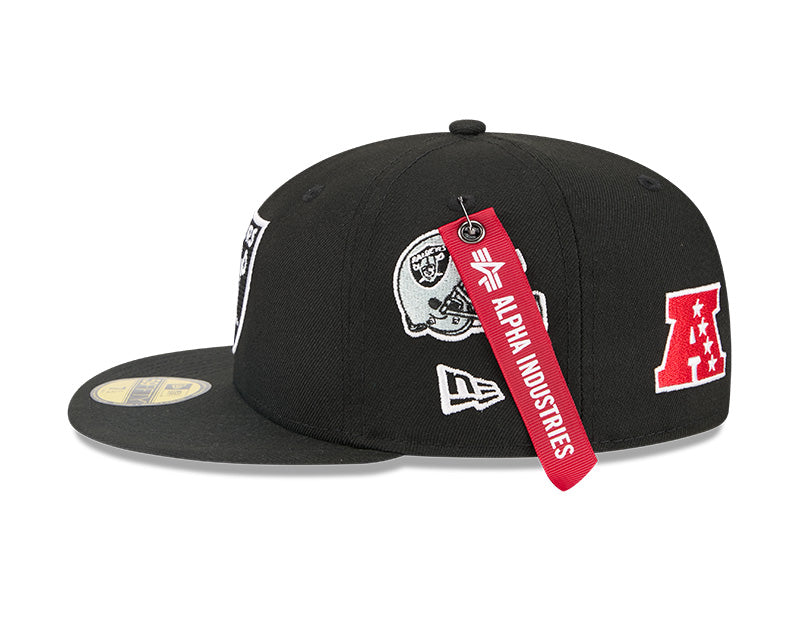 New Era Las Vegas Raiders Alpha Industries Black 59FIFTY Fitted Hat