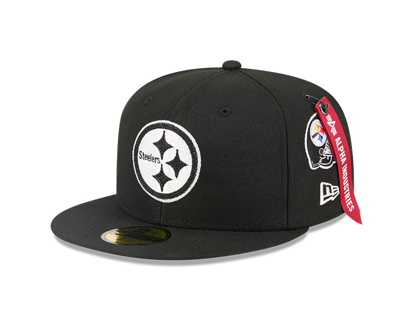 New Era Pittsburgh Steelers Alpha Industries Black 59FIFTY Fitted Hat
